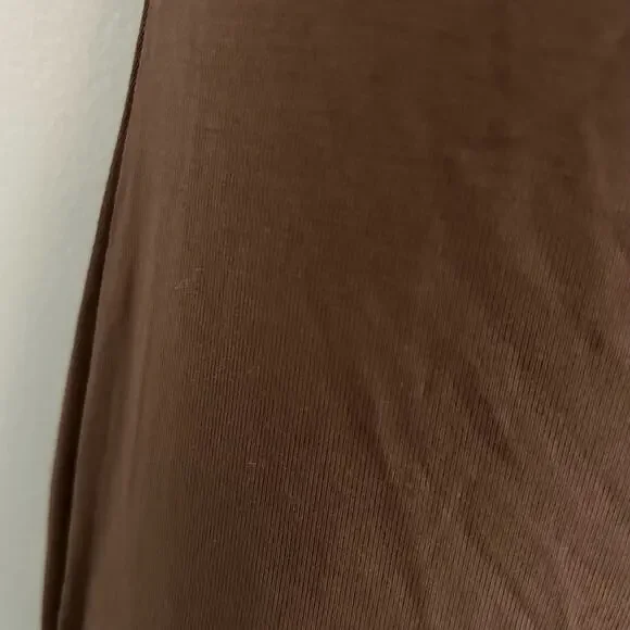 OGL Women's Scoop Neck Low Back Brami Midi Dress Padded Brown S Small New - Picture 3 of 9